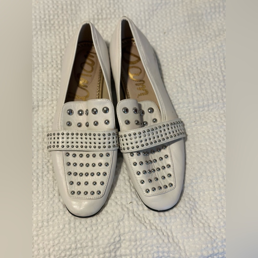 Sam Edelman White with Silver studs